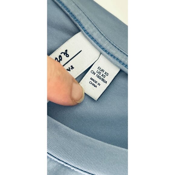 & other stories Womens XS Light Blue Crewneck Short Sleeve T-Shirt - Picture 6 of 8